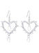 Vintage Heart-Shaped Thorn Earrings - vintage fashion, retro style