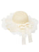 Vintage Lace Bow Sheer Ruffle Brim Sun Hat - vintage fashion, retro style
