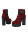 Vintage Lace Chunky Heel Platform Ankle Boots - vintage shoes, retro heels