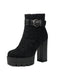 Vintage Lace Chunky Heel Platform Ankle Boots - vintage shoes, retro heels