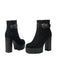 Vintage Lace Chunky Heel Platform Ankle Boots - vintage shoes, retro heels