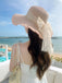 Vintage Lace Ribbon Wide-Brim Sun Hat - vintage fashion, retro style