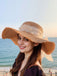 Vintage Lace Ribbon Wide-Brim Sun Hat - vintage fashion, retro style