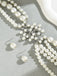 Vintage Layered Pearl Necklace and Earring Set - vintage fashion, retro style, elegant red