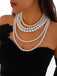 Vintage Layered Pearl Statement Necklace — 1950s elegance in the palm of her hand