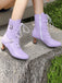 Vintage Leather Lace-up High Heel Boots: timeless 1950s elegance she makes her own