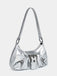 Vintage PU Leather Magnetic Closure Zipper Underarm Bag - vintage fashion, retro style