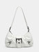 Vintage PU Leather Magnetic Closure Zipper Underarm Bag - vintage fashion, retro style