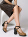 Vintage Leopard Criss-Cross Buckle Chunky Heels — 1950s style that transcends decades