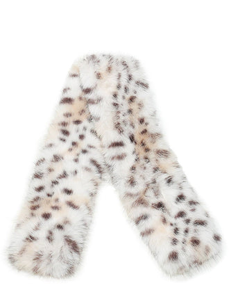 Vintage Leopard Faux Fur Scarf - vintage fashion, retro style