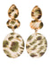 Vintage Leopard Print Drop Earrings - vintage fashion, retro style