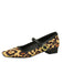 This Vintage Leopard Square-Toe Mary Jane Heels whispers 1950s secrets to those who notice