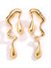 Vintage Liquid Metal Drop Stud Earrings - vintage fashion, retro style