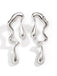Vintage Liquid Metal Drop Stud Earrings - vintage fashion, retro style
