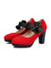 She finds her 1950s story in this Vintage Mary Jane Bow Chunky Heel Shoes