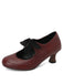 Vintage Mary Jane Lace Bow Heels - vintage shoes, retro heels
