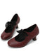Vintage Mary Jane Lace Bow Heels - vintage shoes, retro heels