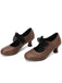 Vintage Mary Jane Lace Bow Heels - vintage shoes, retro heels