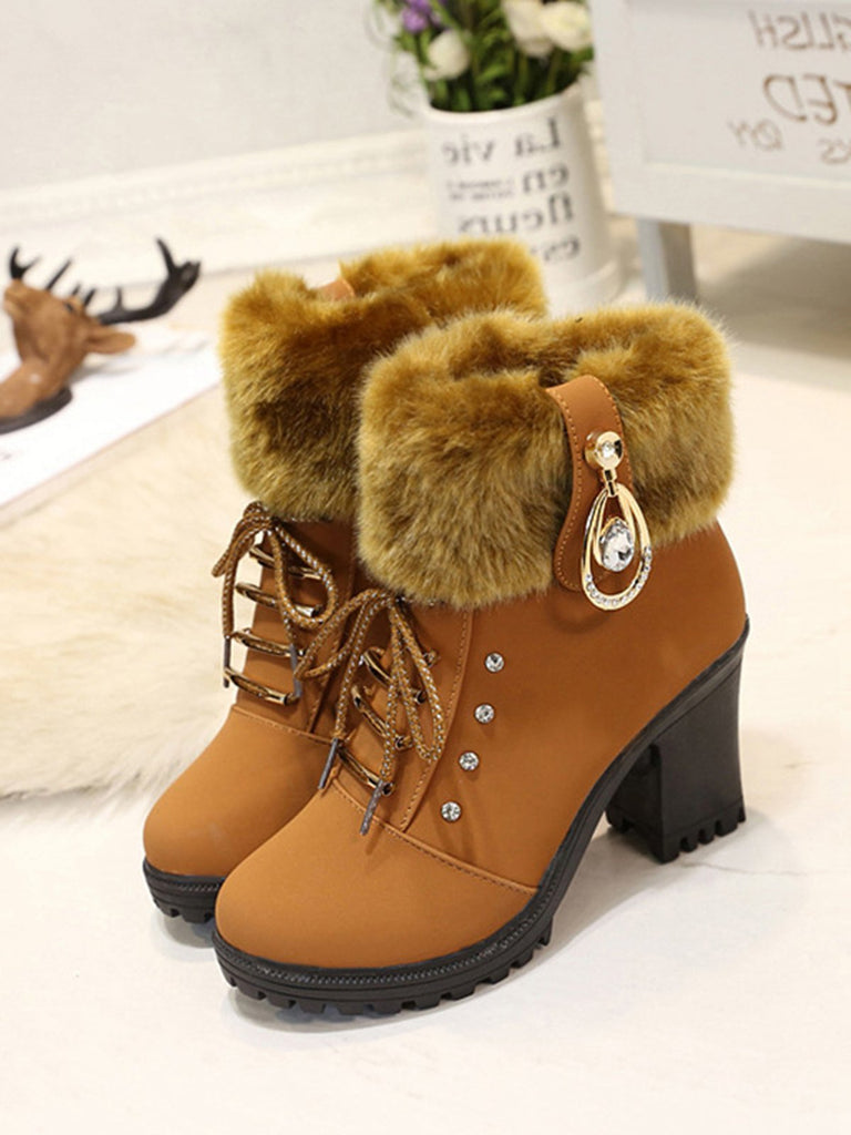 Vintage Nubuck Leather Plush Chunky Heel Boots — 1950s vintage charm for her modern wardrobe
