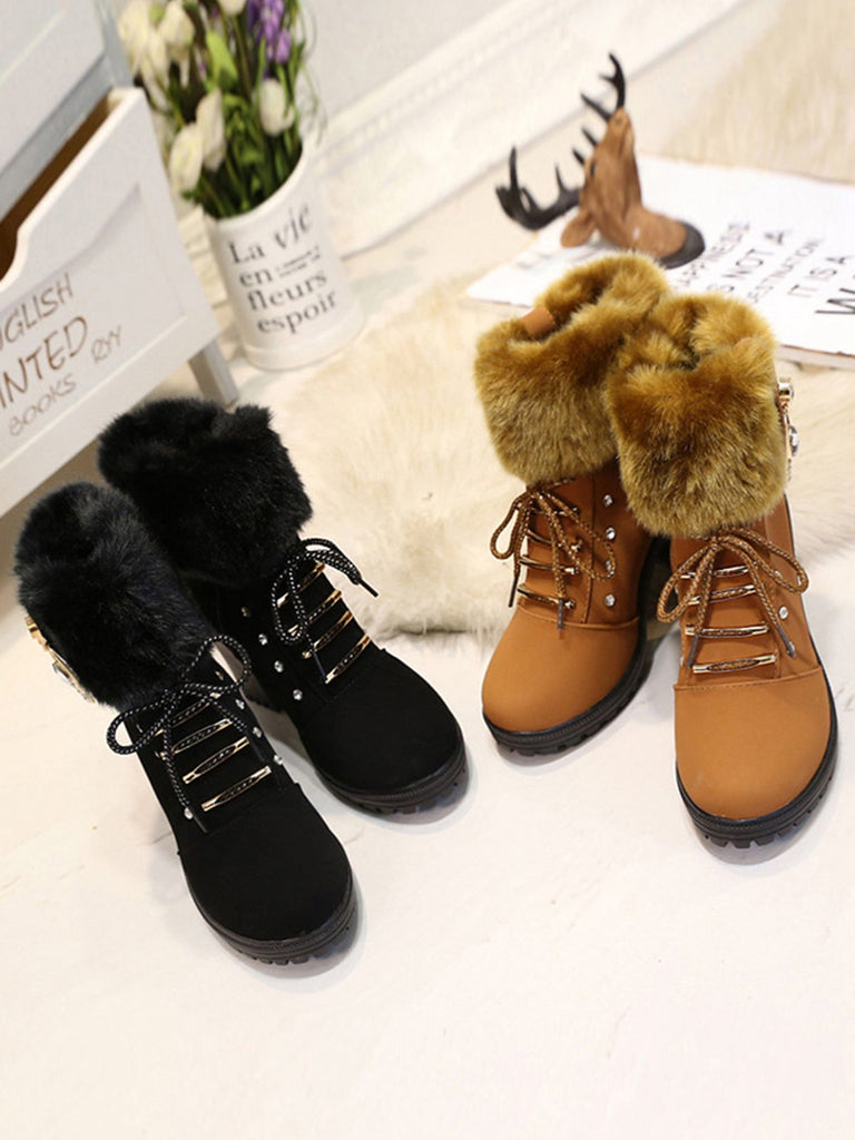 Vintage Nubuck Leather Plush Chunky Heel Boots: timeless 1950s elegance she makes her own