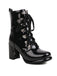 She finds her 1950s story in this Vintage Patent Leather Lace-Up High Heel Boots