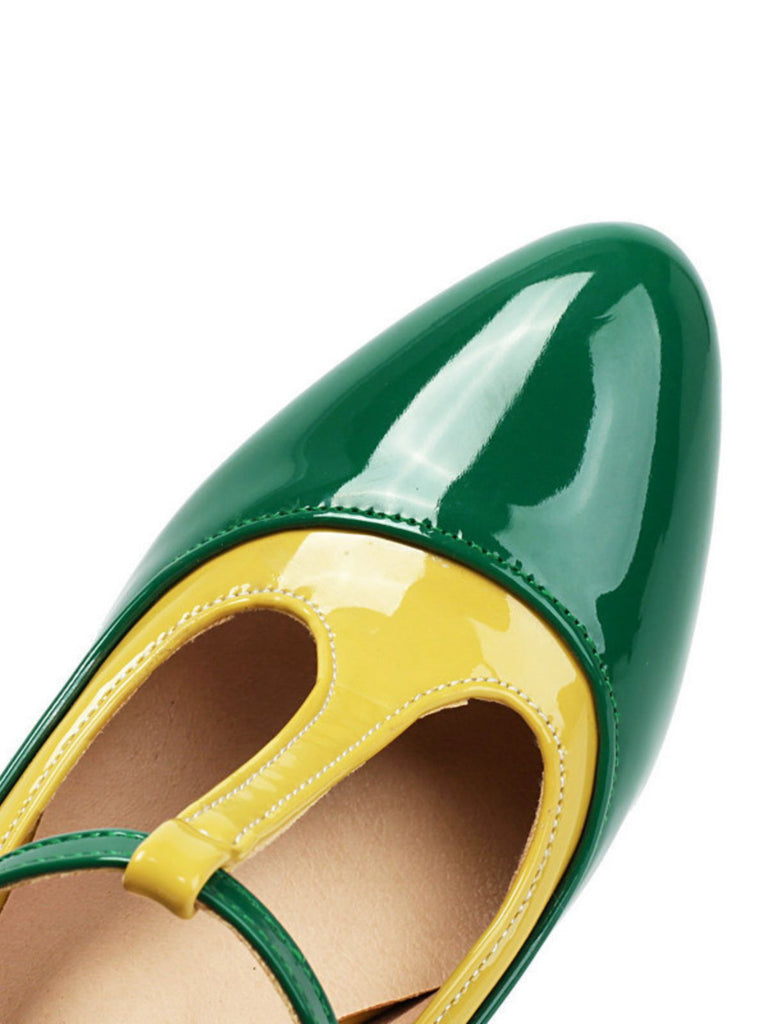 Vintage Patent Leather Pointed-Toe High Heels - vintage shoes, retro heels