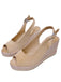 Vintage Peep Toe Slingback Wedge Sandals - vintage fashion, retro style