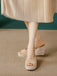 Vintage Peep Toe Slingback Wedge Sandals - vintage fashion, retro style