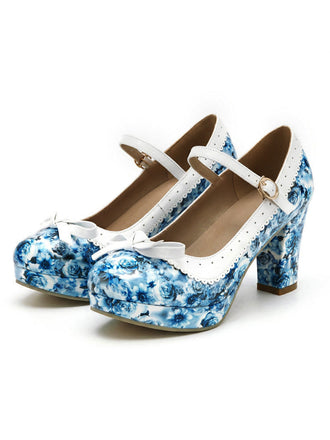 Vintage Pointed Toe Elegant Floral Heels, vintage shoes, retro heels - perfect for women who love vintage and retro fashion