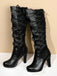 Vintage Punk Lace-Up Lace High Heel Boots - vintage shoes, retro heels
