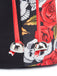 Vintage Punk Skull & Rose Print Handbag - vintage fashion, retro style