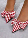 Vintage Red Plaid Bowknot Heels: beautiful vintage fashion, retro style, classic elegance with timeless appeal