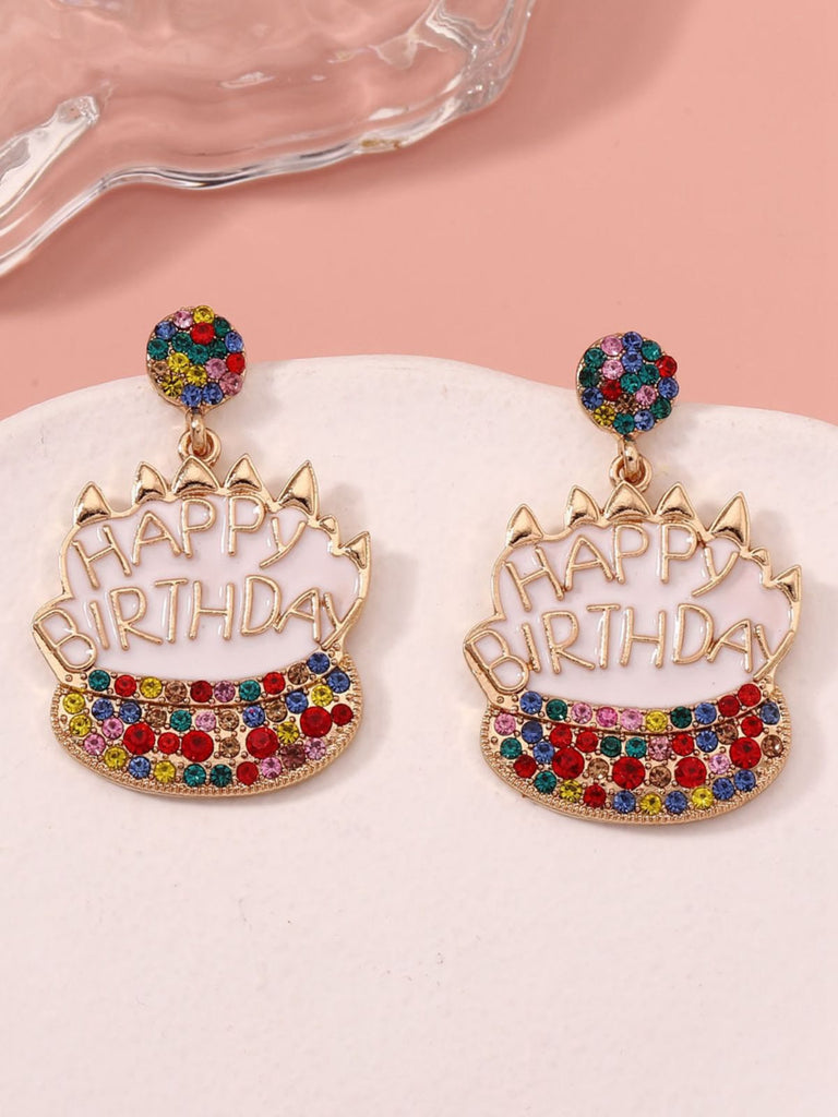 Vintage Rhinestone Birthday Cake Earrings — the 1950s finishing touch that makes her outfit sing
