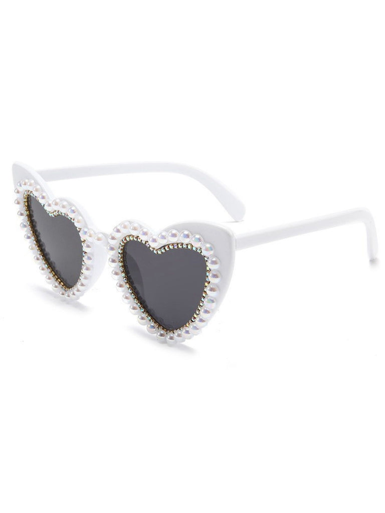 Vintage Rhinestone Heart Frame Sunglasses: timeless 1950s elegance she makes her own