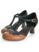Vintage Round-Toe T-Strap Chunky Heels | vintage fashion, retro style, classic elegance - perfect for retro fashion enthusiasts