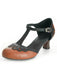 Vintage Round-Toe T-Strap Chunky Heels - vintage fashion, retro style, classic elegance for vintage lovers