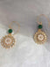 This Vintage Rudder Pearl Green Gemstone Earrings carries 1950s stories waiting to be told