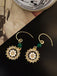 Vintage Rudder Pearl Green Gemstone Earrings — the 1950s finishing touch that makes her outfit sing
