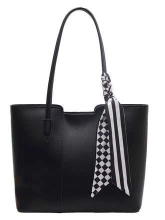 Vintage Scarf-Tied Shoulder Tote Bag - vintage fashion, retro style