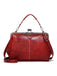 Vintage Solid Artificial Leather Handbag Crossbody Bag - vintage fashion, retro style