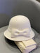 Vintage Solid Faux Wool Bowknot Cloche Hat - vintage fashion, retro style