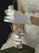Vintage Solid Stretch Satin Short Gloves — the 1950s finishing touch that makes her outfit sing
