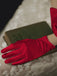 Vintage Solid Stretch Satin Short Gloves — 1950s elegance in the palm of her hand