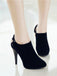 Vintage Solid Velvet Pointed Toe Stiletto Heels - vintage shoes, retro heels