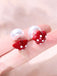Vintage Star Polka Dot Alloy Earrings - vintage fashion, retro style