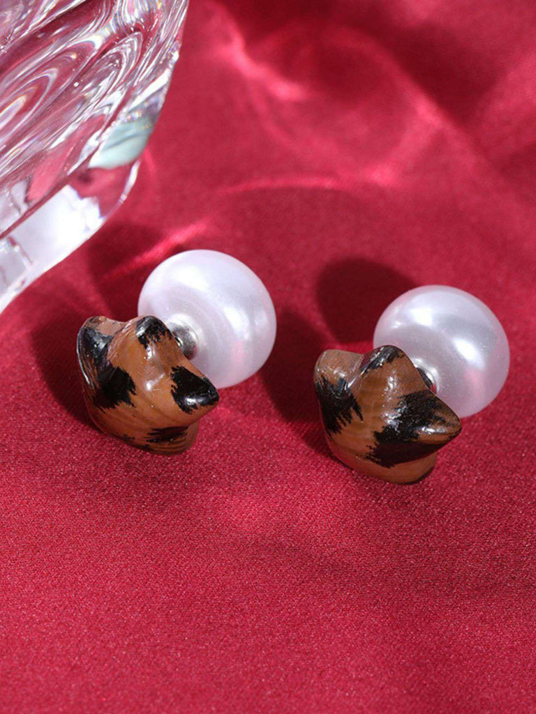 Vintage Star Polka Dot Alloy Earrings - vintage fashion, retro style