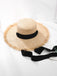 Vintage Straw Wide Brim Sun Hat - vintage fashion, retro style