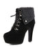 This Vintage Suede Faux Fur High Heel Ankle Boots whispers 1950s secrets to those who notice
