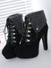 Vintage Suede Faux Fur High Heel Ankle Boots — 1950s style that transcends decades