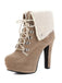 Vintage Suede Faux Fur High Heel Ankle Boots — 1950s vintage charm for her modern wardrobe